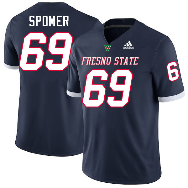 Fresno State Bulldogs #69 Jacob Spomer College Football Jerseys,Uniforms-Navy Fresno State Bulldogs #69 Jacob Spomer College Football Jerseys,Uniforms-Navy